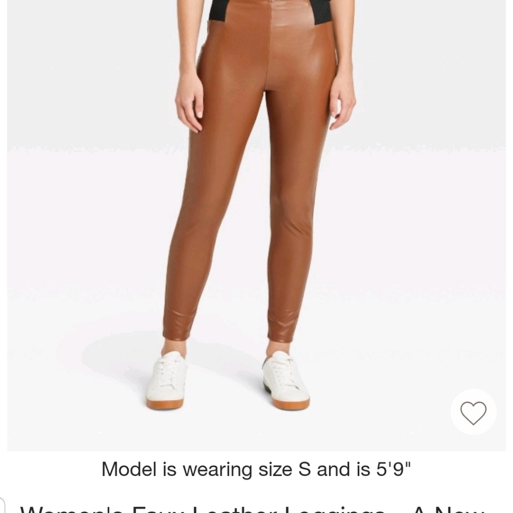 Faux leather legging